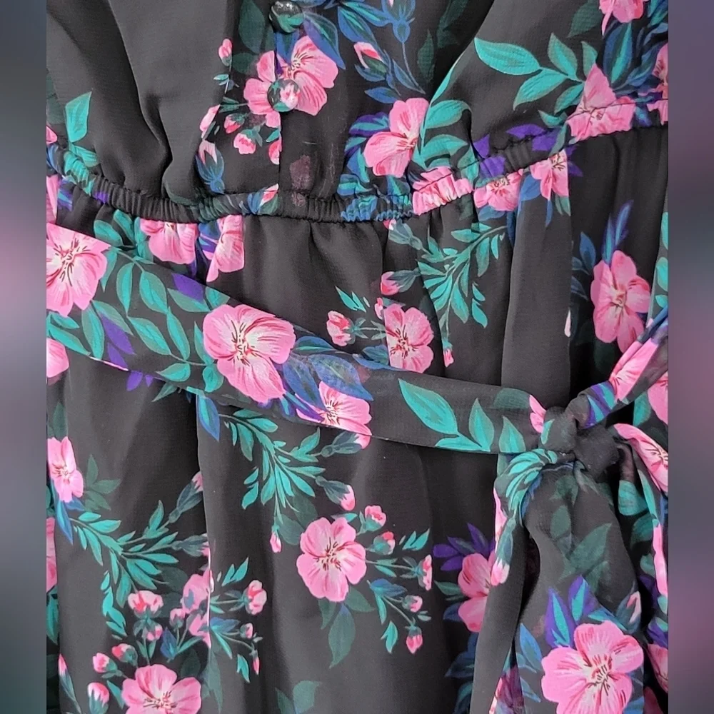 Betsey Johnson Sz 6 Floral Fit & Flare Mini Dress NWT Fairycore Retro Whimsical - Picture 10 of 13